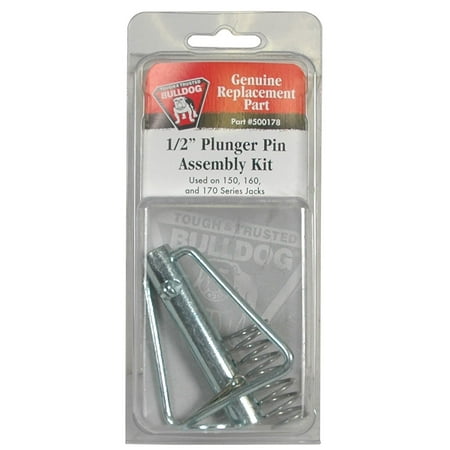 Bulldog Trailer Jack Replacement Part, 1/2 in. Plunger Pin Assembly for 800-5,000 lbs. Jacks