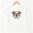 thumbnail image 1 of Bulldog USA Flag Sunglasses Boys Graphic Tee, Patriotic 100% Cotton Kids Short Sleeve T-Shirt 4-13Y, 1 of 5