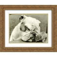 thumbnail image 1 of Bulldog Watch 2x Matted 24x20 Gold Ornate Framed Art Print by John Drysdale, 1 of 2
