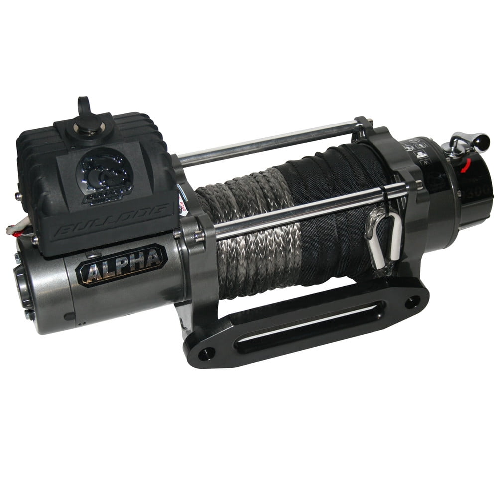 Bulldog Winch 10019 Alpha Series Winch 9300Lb 100Ft Synthetic Rope