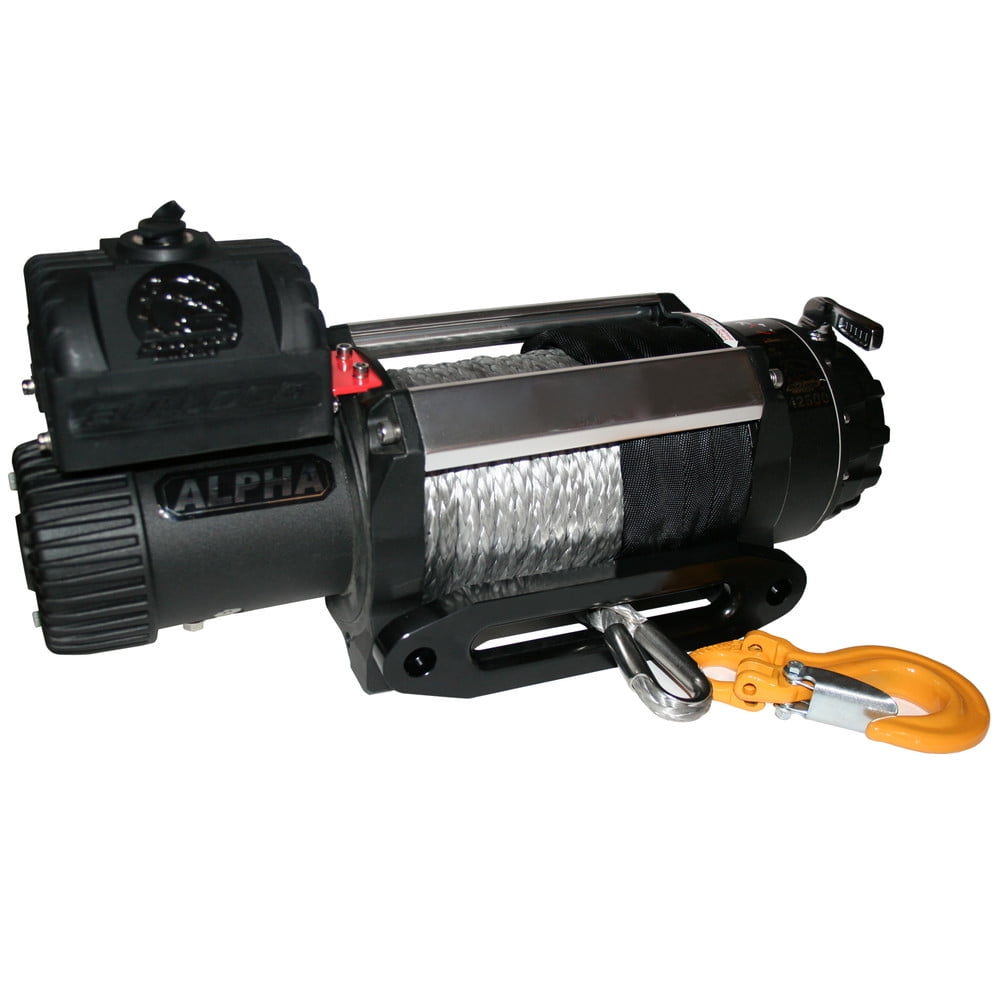 Bulldog Winch 10028 Alpha Series Winch 12500Lb 100Ft Synthetic Rope