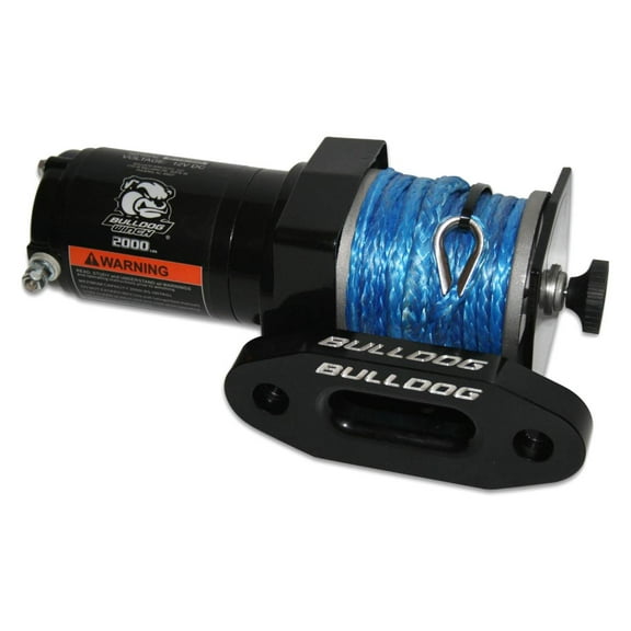 Bulldog Winch 15010 - 2500 lb Side Drum Winch with 40' Synthetic Rope