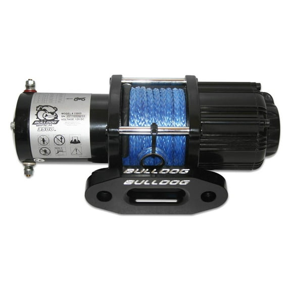 Bulldog Winch 15013 - 3500 lb Center Drum Winch with 50' Synthetic Rope