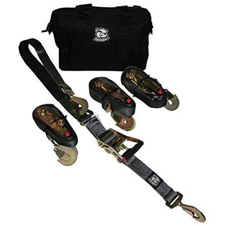 Bulldog Winch  2in. x 10 Ratcheting Axle Straps Set of 4