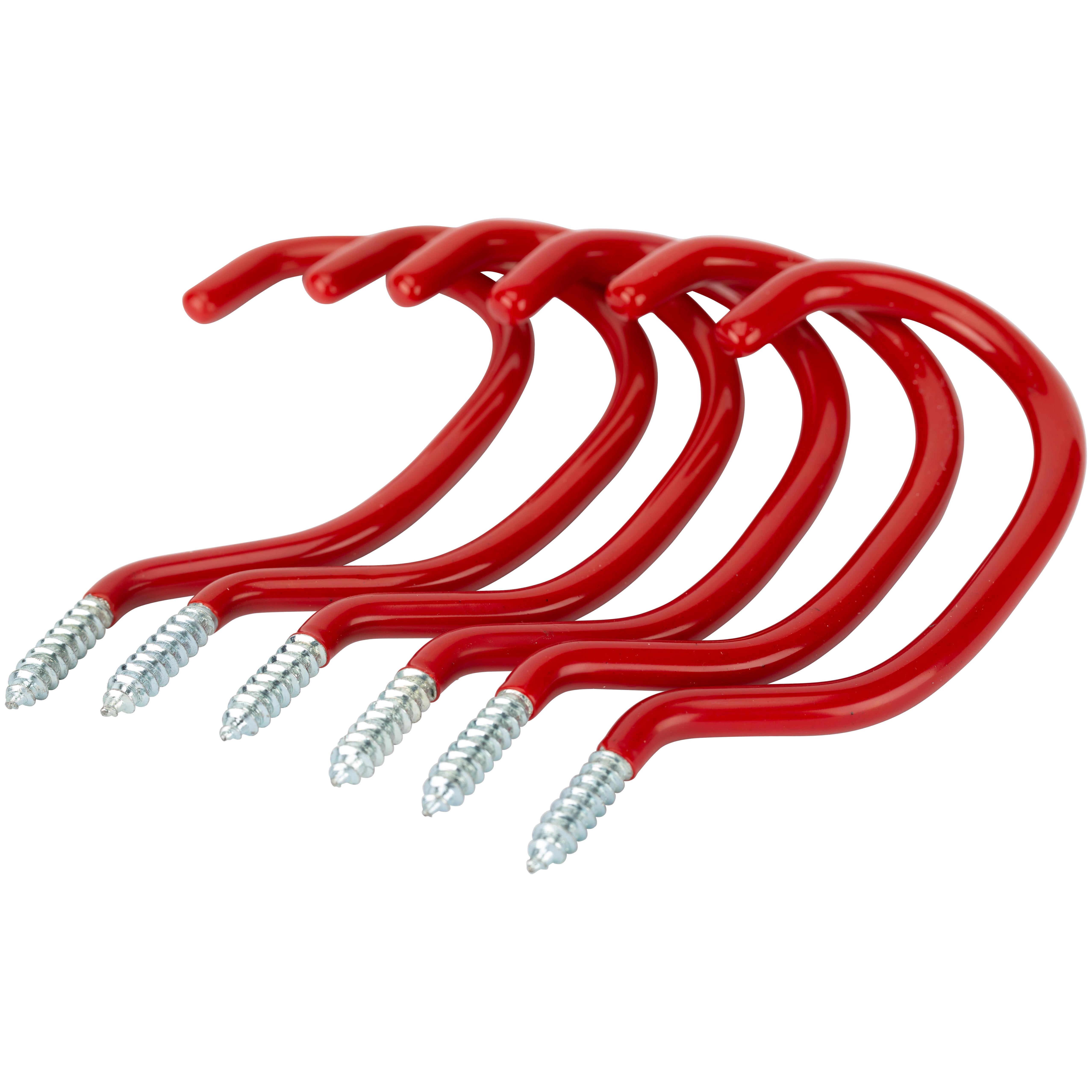 Bulldog hardware bike hook value pack, red, 5 pack
