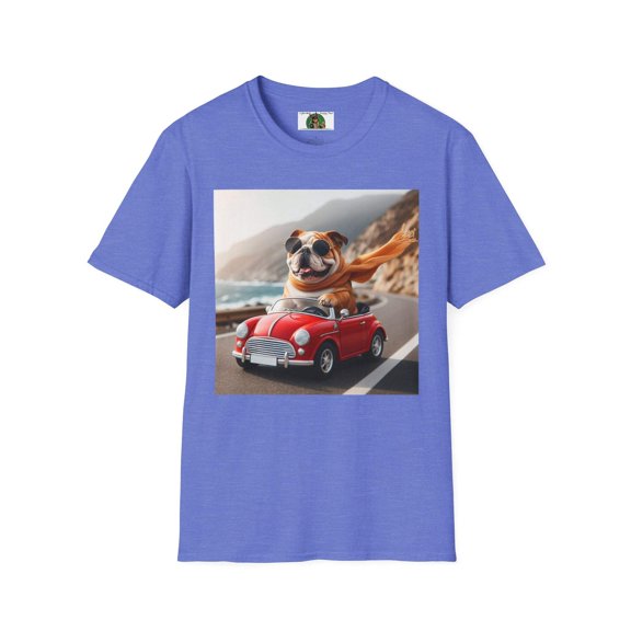 Bulldog in a Wacky Little Car