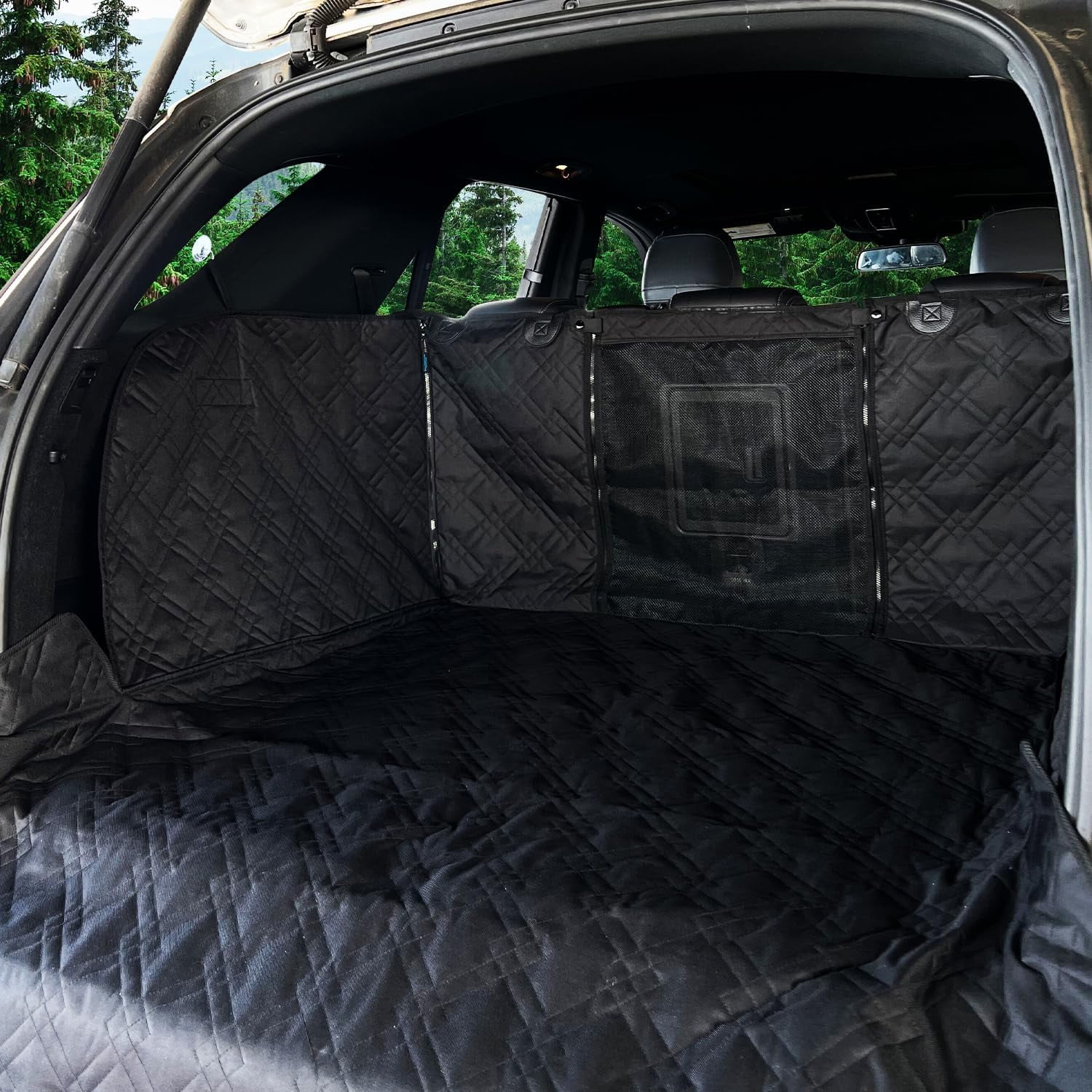 Large Black Waterproof Pet Cargo Mat for SUVs