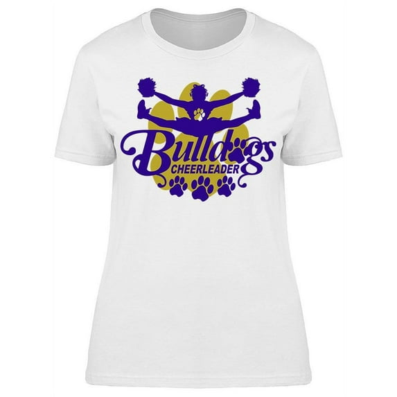Bulldogs Cheerleader Toe Touch T-Shirt Women -Image by Shutterstock, Female XX-Large