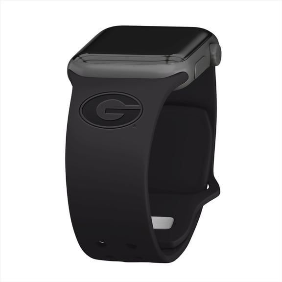 Bulldogs Engraved Silicone Unisex Watch Band for Apple Watch - 38/40/41mm(42mm Series 10/11) Black by Affinity Bands