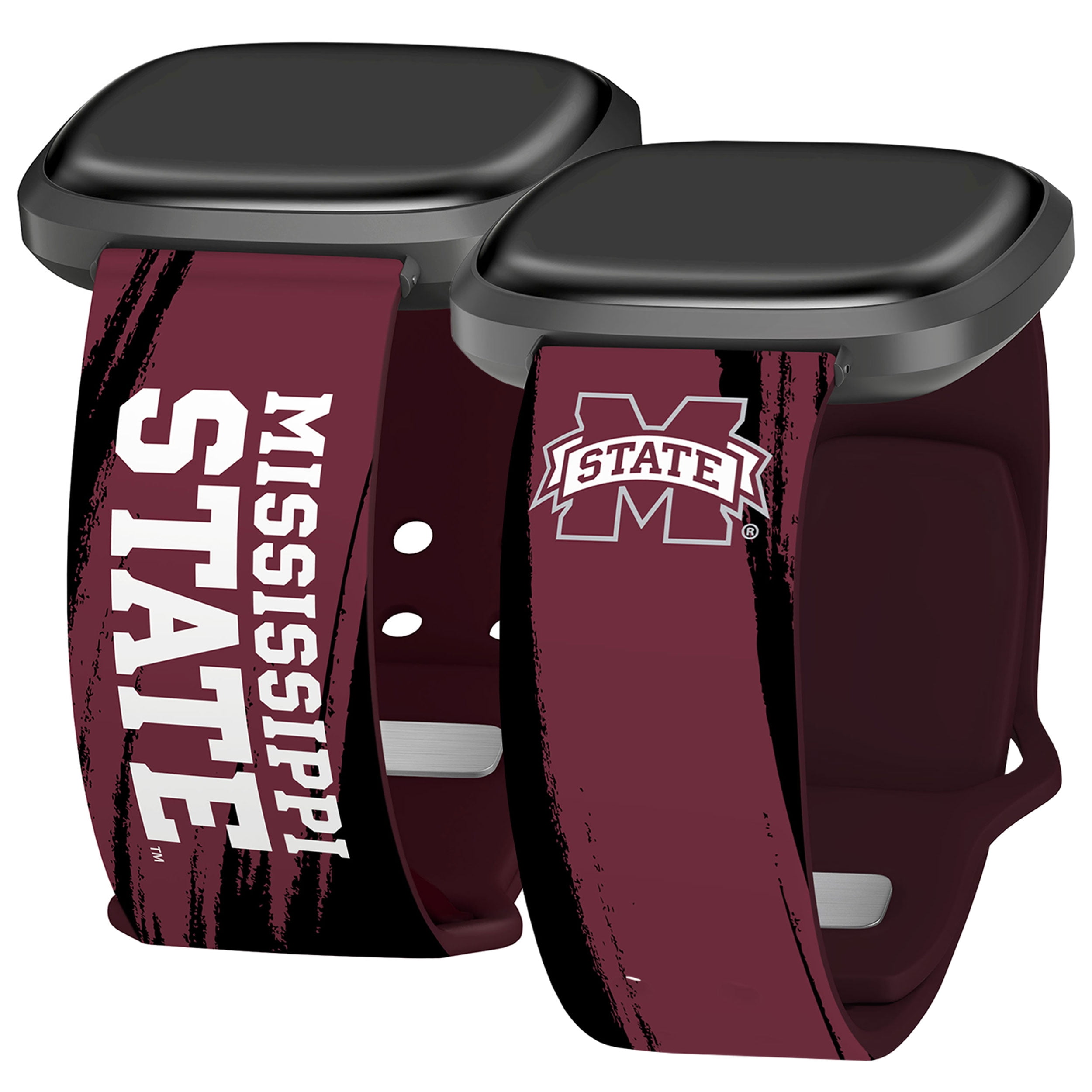 Bulldogs HD Paint Stripe Unisex Watch Band for FitBit Versa 3 & Sense (Short)