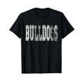 thumbnail image 1 of Bulldogs Mascot Distressed Vintage School Sports Name Fan T-Shirt, 1 of 5