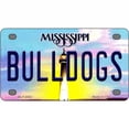 thumbnail image 1 of Bulldogs Mississippi Novelty Metal License Plate 4" x 2.2" Mini, 1 of 1