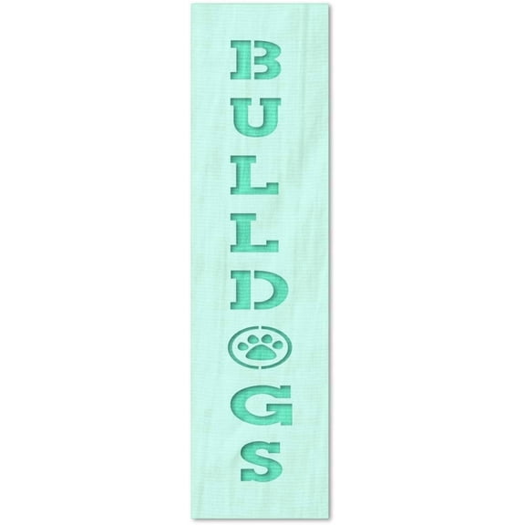 Bulldogs Stencil - Reusable Mylar DIY Painting Template, 1.75x12 in, Stencil Stop