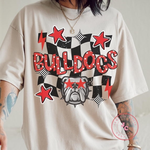 Bulldogs T-Shirt: Vintage School Spirit Tee All Size S-5Xl