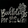 thumbnail image 1 of Bulldogs for the Win Iron-on Clear Rhinestone Transfer by JCS Rhinestones, 1 of 3