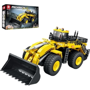 Bulldozer Building Blocks Set 22009, Engineering Vehicle Model Kit for Adults, Remote Control Excavator Toy with 4-Wheel Drive, Gifts for Adults Ages 14+, 1876 Pieces