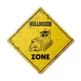 thumbnail image 1 of Bulldozer Vintage Crossing Sign Zone Xing | Indoor/Outdoor Plastic | 14" Tall rustic construction road work heavy duty tar, 1 of 3