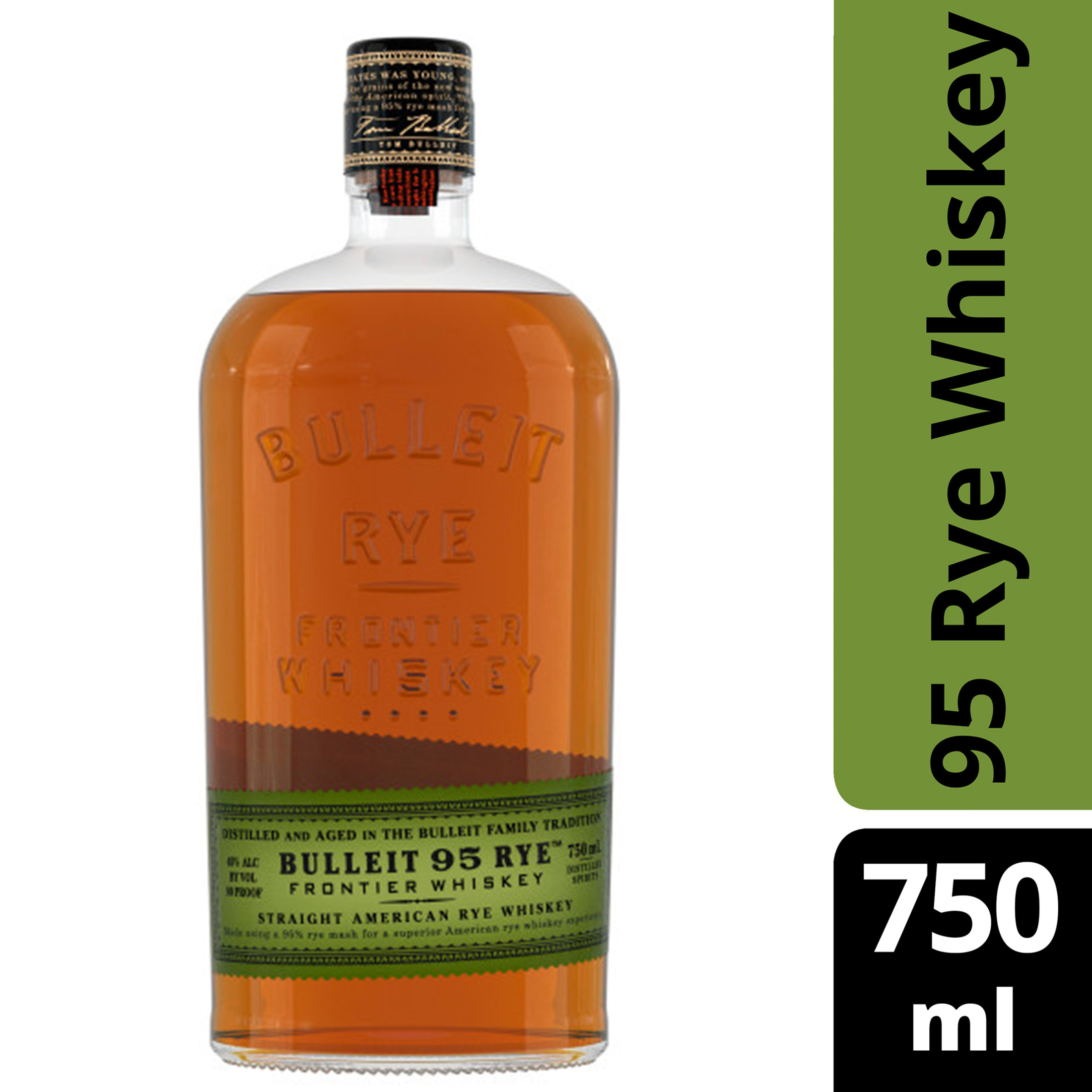 Bulleit 95 Rye Whiskey, 750 mL Glass Bottle, 45% ABV - image 1 of 9