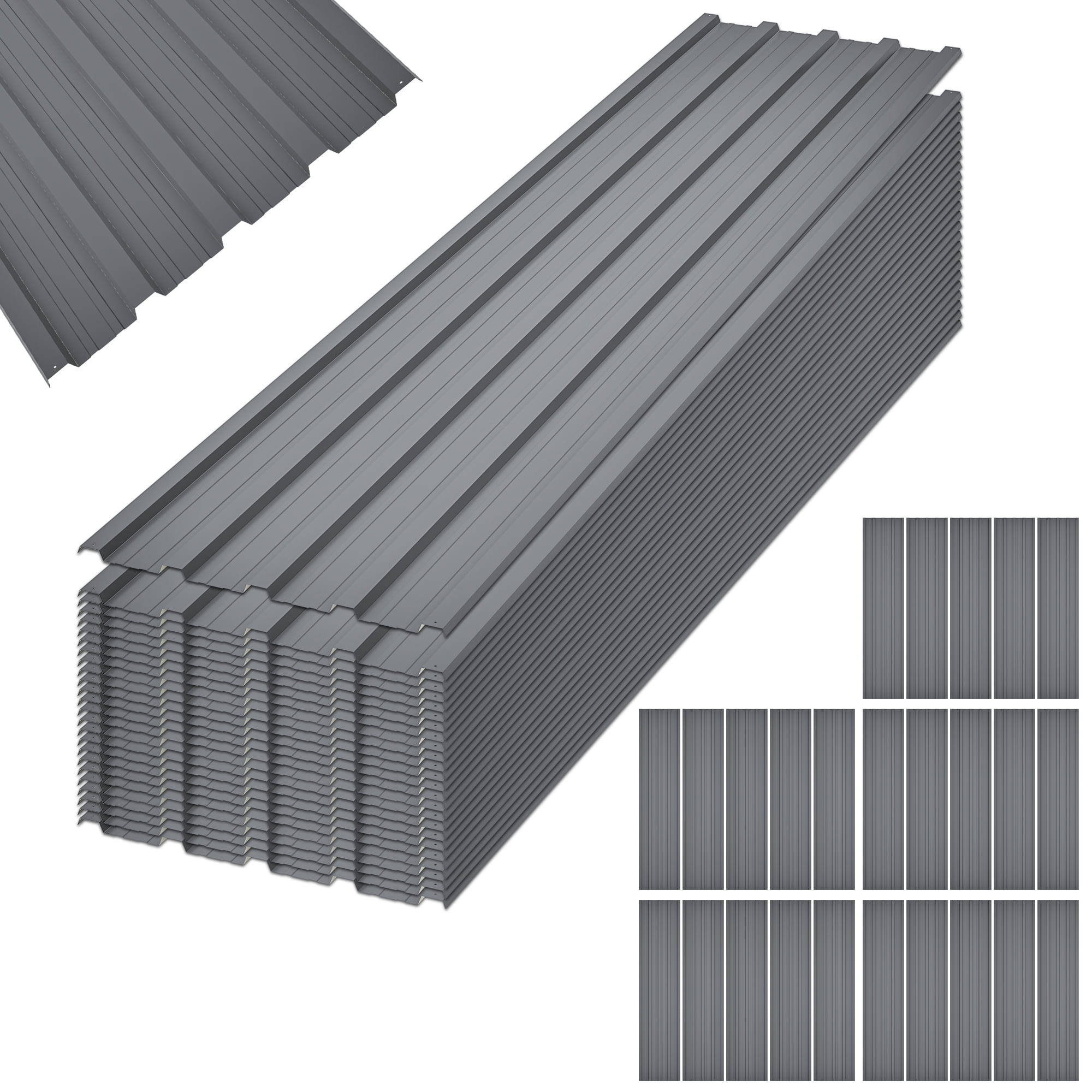 bullenfity-25-pcs-galvanized-metal-roof-panels-hardware-roofing-sheets