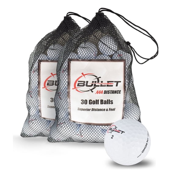 Bullet .444 Distance Golf Balls (60-Ball) White
