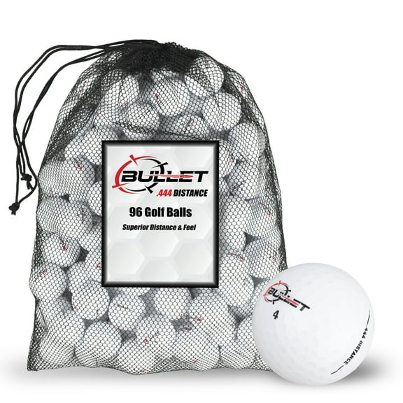 Bullet .444 Distance Golf Balls [96-Ball] White