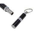 thumbnail image 1 of Bullet Cigar Punch Cutter Key Chain - Polished Carbon Fiber & Chrome, 1 of 6
