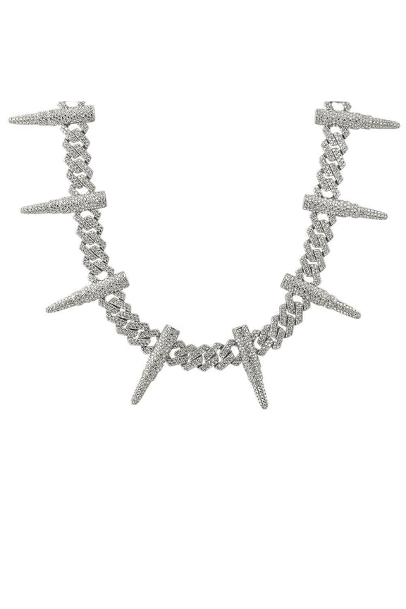 Bullet Cuban Link CZ Hip Hop Iced Out Chain
