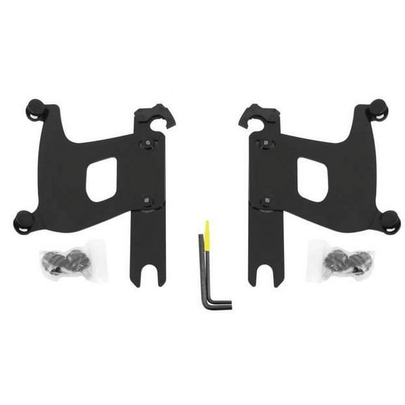 Bullet Fairing Trigger-Lock Mount Kit without Lightbar Compatible for Harley Davidson FLSTF Softail Fat Boy 1990-2012 - Black