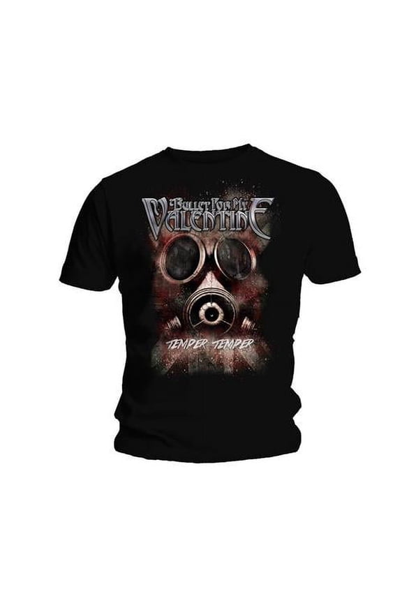 Bullet For My Valentine Men's Temper Temper Gas Mask T-shirt Large Black