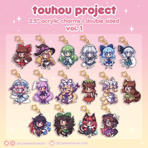 Bullet Hell Shooter Character Charms Vol 1., Acrylic, random 1 pack