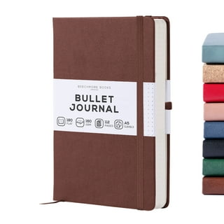 Chestnut Brown A5 Hardcover Vegan Leather Dotted Notebook with 120 gsm Cream Paper and Gift Box, 80 Sheets Chestnut Brown A5 Hardcover Vegan Leather Dotted Notebook with 120 gsm Cream Paper and Gift Box, 80 Sheets