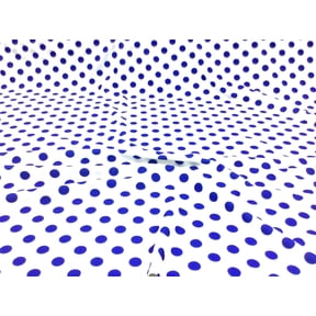 Bullet Printed Liverpool Textured Fabric 4 way Stretch White Blue Polka Dot V20