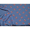 thumbnail image 1 of Bullet Printed Liverpool Textured Fabric Stretch Denim Blue Red Yellow Floral O46, 1 of 1