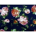 thumbnail image 1 of Bullet Printed Liverpool Textured Fabric Stretch Navy Burgundy Mauve Floral V23 (10 Yard Lot (continuous)), 1 of 1