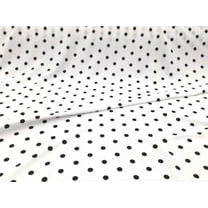 Bullet Printed Liverpool Textured Fabric Stretch White Black Small Polka Dot R36
