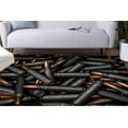 thumbnail image 1 of Bullet Rug, Army Rugs, Man Cave Rugs, Modern Rugs, Saloon Rug, Pet Friendly Rug, Gift For Him, Customs Rug, Soft Rug, Step Rug, Black Rug, 2.6'x5' - 80x150 cm, 1 of 4