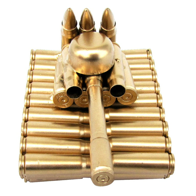 Bullet Shell Casing Shaped Army Tank Military Gift made from gun casings  shells 