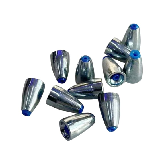 Bullet Sinker Fishing Weights Texas Carolina Rig Lead Sinker with Plastic Inner Tube for Bass Fishing Gear, 0.04 lb A192 Bullet Sinker