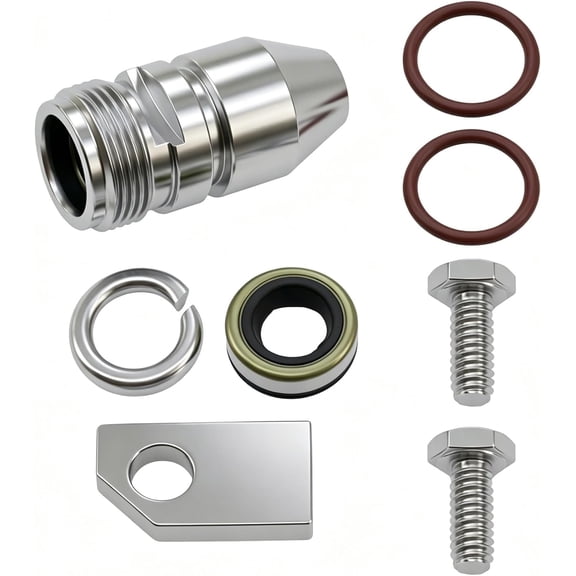 Bullet Speedometer Gear Sleeve Housing with Metal Wrapped Seal Kit | Compatible with Chevy Turbo Hydra-matic transmissions TH350 TH350C, GM TH350 Transmission 1969 & Up
