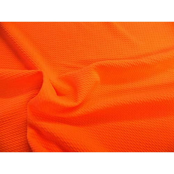 Bullet Textured Liverpool Fabric 4 Way Stretch Electric Orange Q51