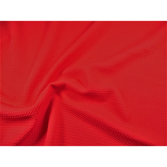 Bullet Textured Liverpool Fabric 4 Way Stretch Red Q52 (Yard)