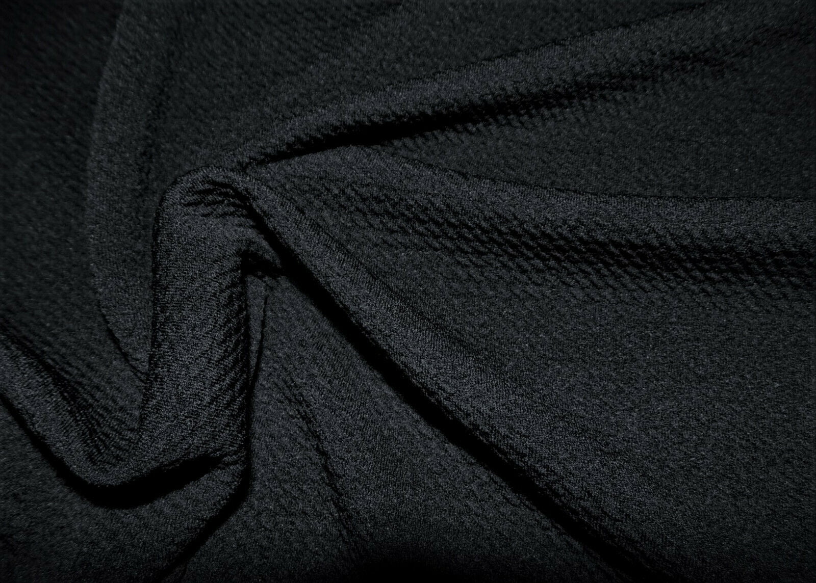 Bullet Textured Liverpool Fabric 4 way Stretch Black S11 (10 Yard Lot (continuous))
