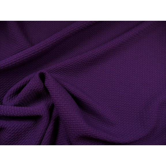 Bullet Textured Liverpool Fabric 4 way Stretch Eggplant Purple X62 (Yard)
