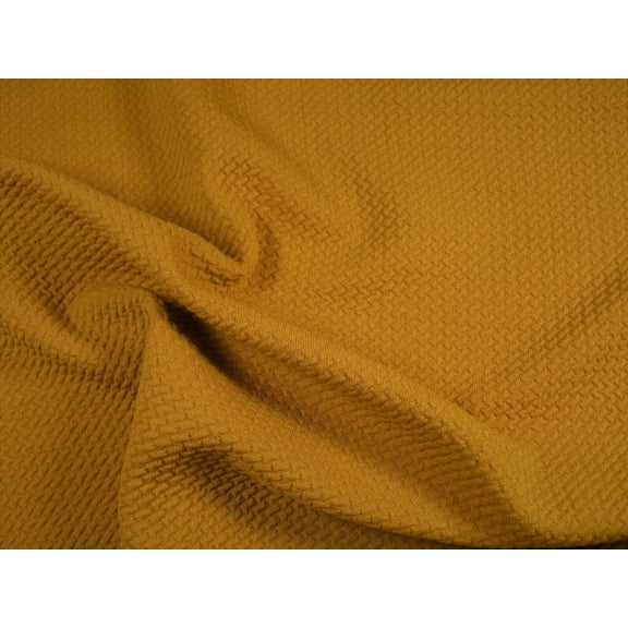 Bullet Textured Liverpool Fabric 4 way Stretch Mustard Gold Q22 (Yard)