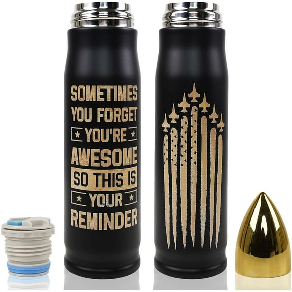 Bullet Tumbler Leak Proof You''re Awesome Inspirational Birthday Gifts for Men Dad Father''s Day 17 oz Stainless Steel Cup