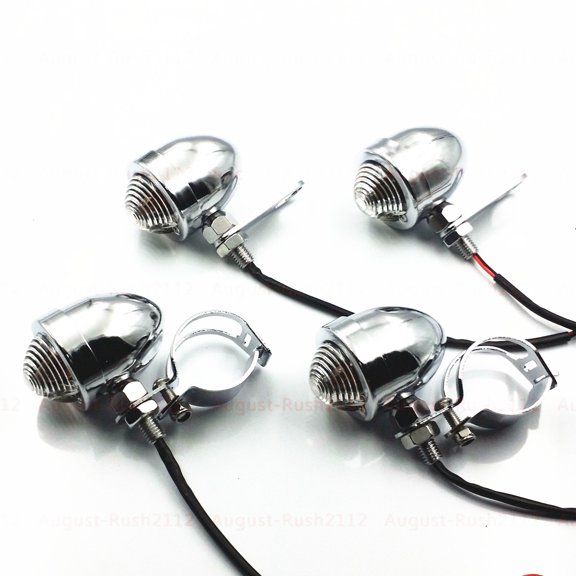 Bullet Turn Signal Light Fork Clamps Shock Bracket Relocater Holder For Harley Honda Kawasaki Suzuki Yamaha Cafe Racer