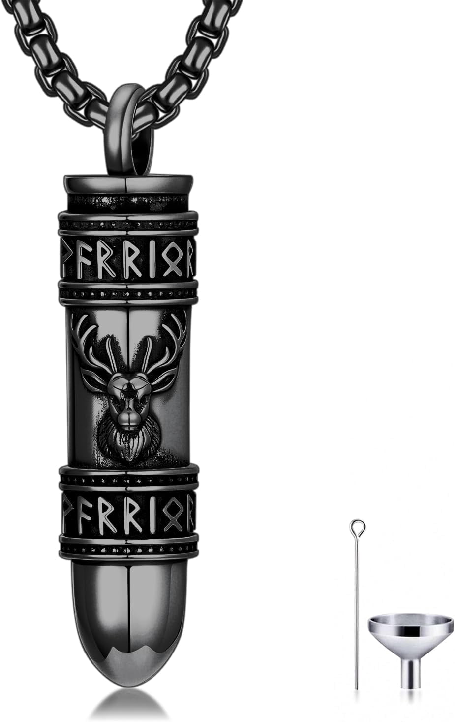 Bullet Urn Necklaces for Ashes 925 Sterling Silver Lion Eagle Compass ...