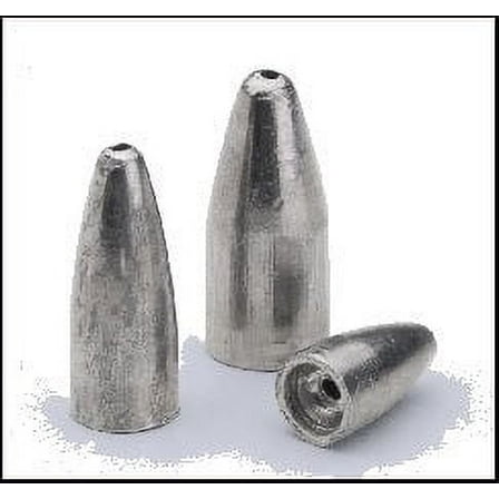 Bullet Weight's concave base fits worm nose tight. 3/4oz, 3 pieces per bag