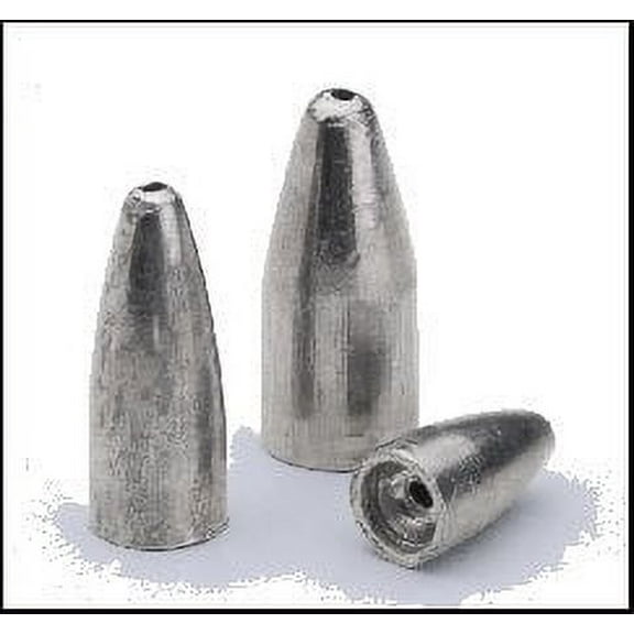 Bullet Weight's concave base fits worm nose tight. 3/4oz, 3 pieces per bag