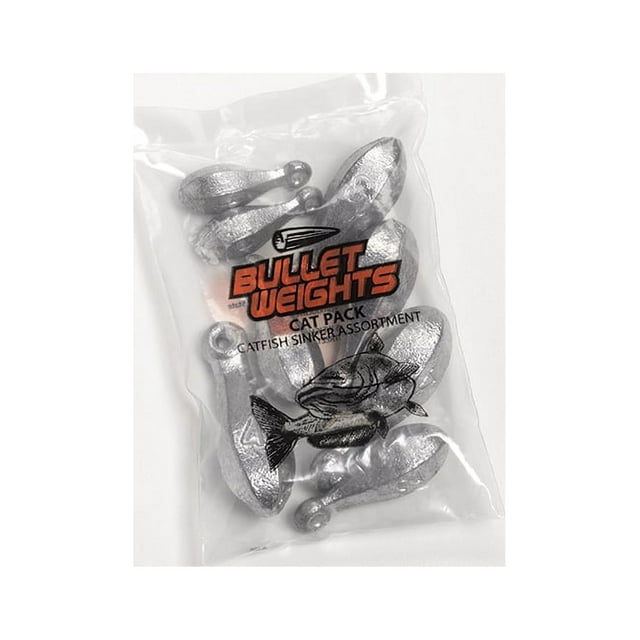 Bullet Weights® CPBL Lead Cat PackBank Sinker, 4 Sizes Fishing Weights